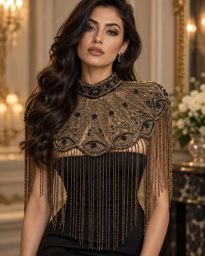 The Cleopatra Sovereign luxury beaded caplet
