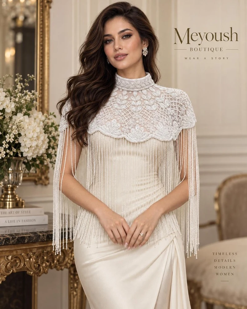 The L'Amour Trellis luxury beaded caplet