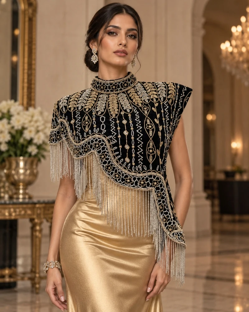 The Zahara Imperial luxury beaded caplet